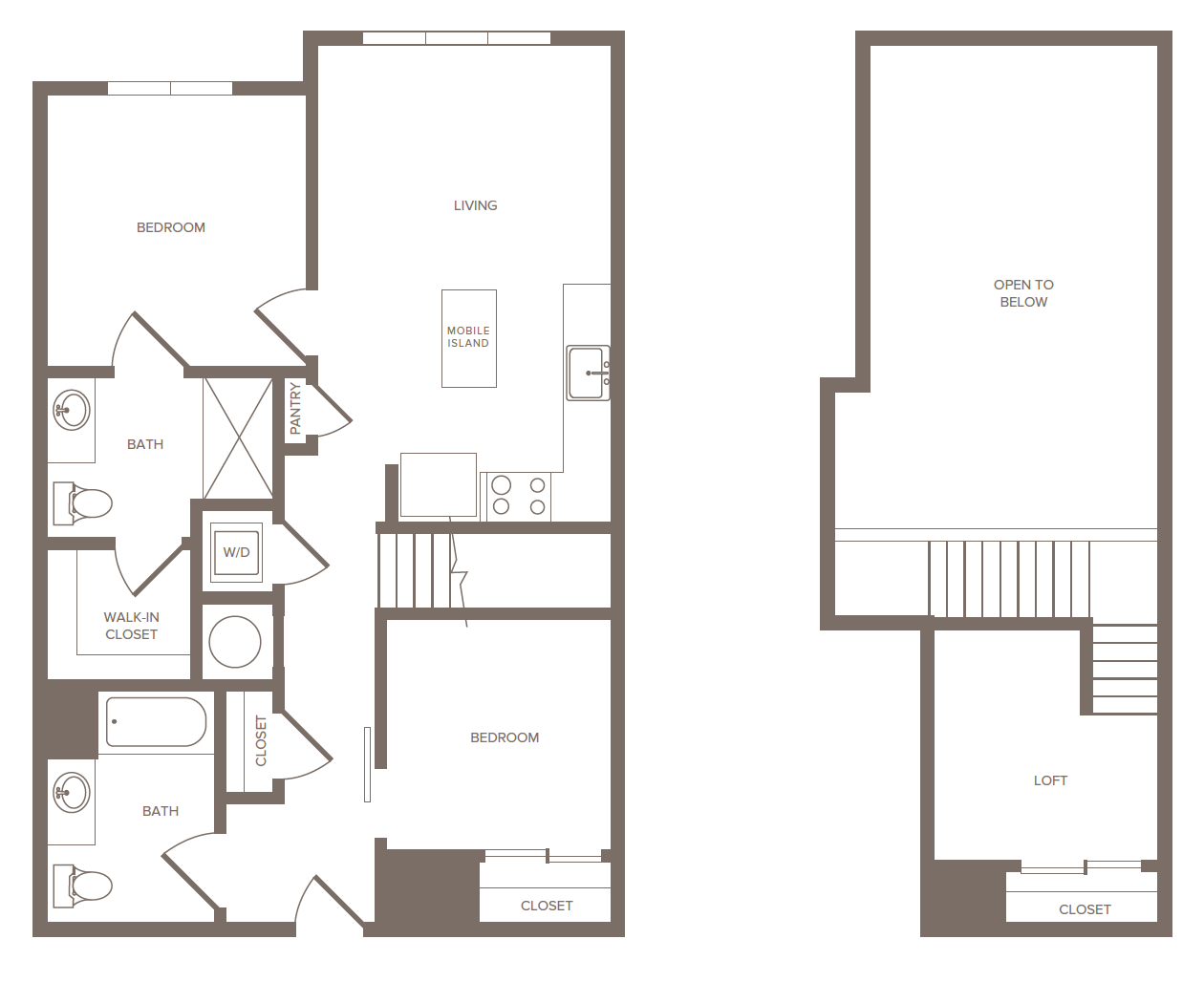 Floorplan for Apartment #2275, 1 bedroom unit at Halstead Parsippany